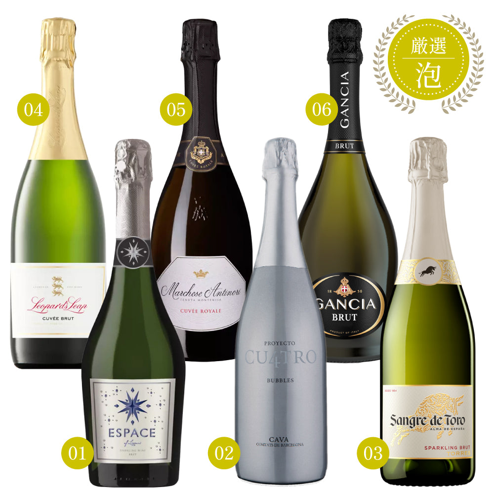 エノテカ 厳選 スパークリング ワイン 白 750ml × 6本 セット チリ スペイン 南アフリカ イタリア