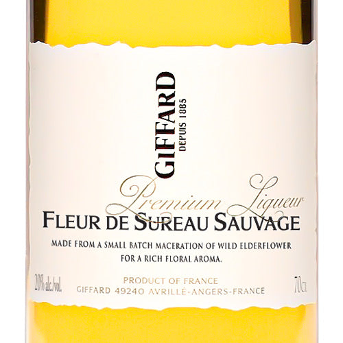 ジファール フルール ド スュロ ソヴァージュ(エルダーフラワー) 20% 700ml 箱なし リキュール プレミアム フランス