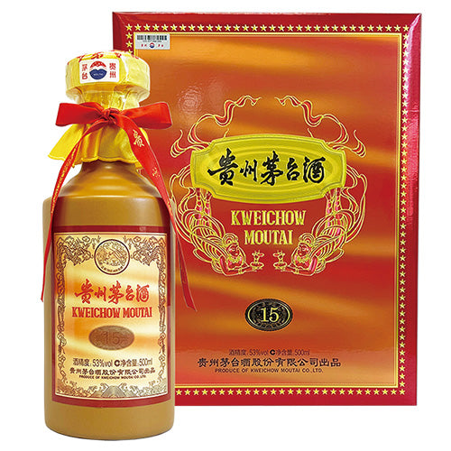 【受注発注】【正規品輸入品】 貴州 茅台酒 15年 53% 500ml 化粧箱入り スピリッツ 白酒 中国