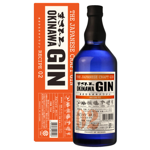 【6本セット】まさひろ オキナワジン レシピ02 47% 700ml 箱付 スピリッツ ジャパニーズ クラフト ジン