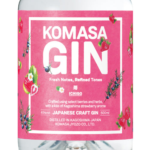 小正醸造 KOMASA GIN 苺 45% 500ml 箱付 国産 スピリッツ クラフトジン