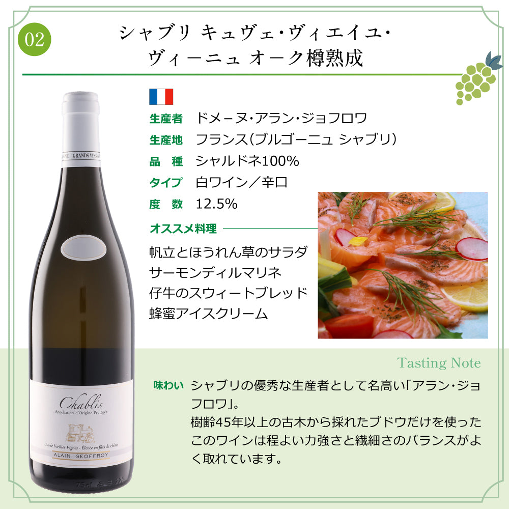 プルミエ クリュ(1級)が入った シャブリ 750ml × 6本セット 辛口 白ワイン 飲み比べ