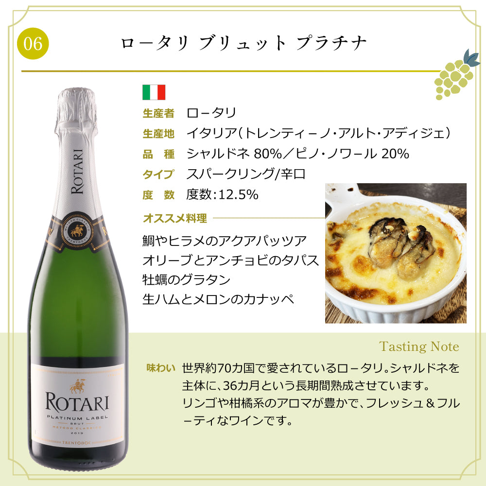 瓶内二次発酵 スパークリング ワイン 750ml × 6本セット 飲み比べ