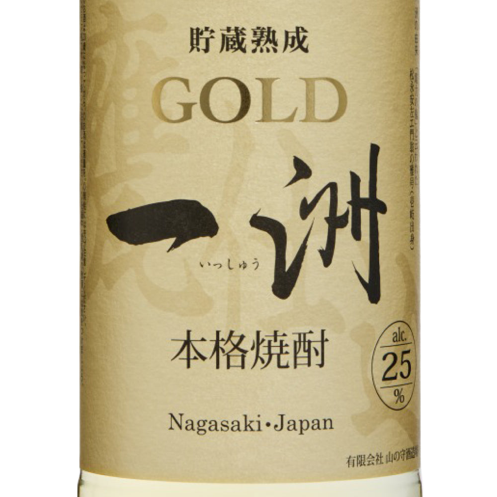 本格麦焼酎 GOLD ゴールド 一洲 いっしゅう 25% 720ml 山の守酒造場 かめ仕込 樫樽貯蔵 壱岐焼酎 白麹 長崎県