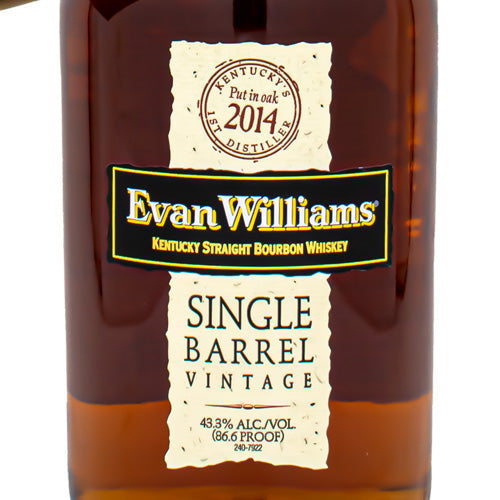 エヴァン ウィリアムス シングルバレル 43.3% 750ml 箱なし バーボン ウイスキー