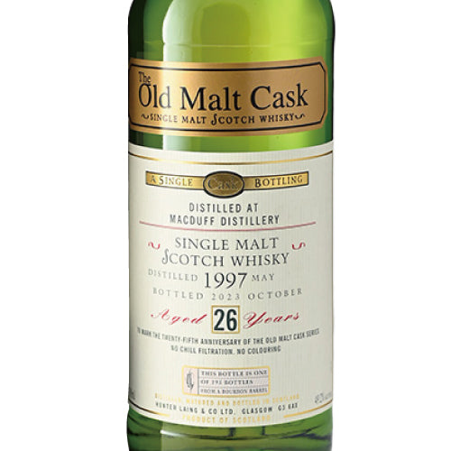 ハンターレイン OMC(オールド モルト カスク)25周年記念 マクダフ 1997 26年 カスクストレングス 50% 700ml 箱付 シングルモルト スコッチ ウイスキー