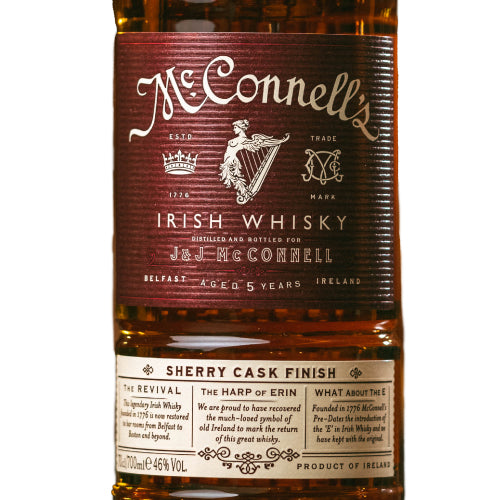 マコーネルズ アイリッシュウイスキー 5年 シェリーカスクフィニッシュ 46% 700ml 箱なし アイルランド ブレンデッドウイスキー