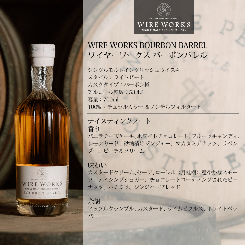 ワイヤーワークス レギュラーラインナップ ”バーボンバレル”&”ポートカスク” 飲み比べ ギフトセット 700ml ×2 イングリッシュ シングルモルト ウイスキー