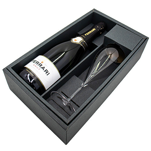 【グラスセット】フェッラーリ ブリュット NV & 木村硝子店 シャンパーニュグラス ギフトセット