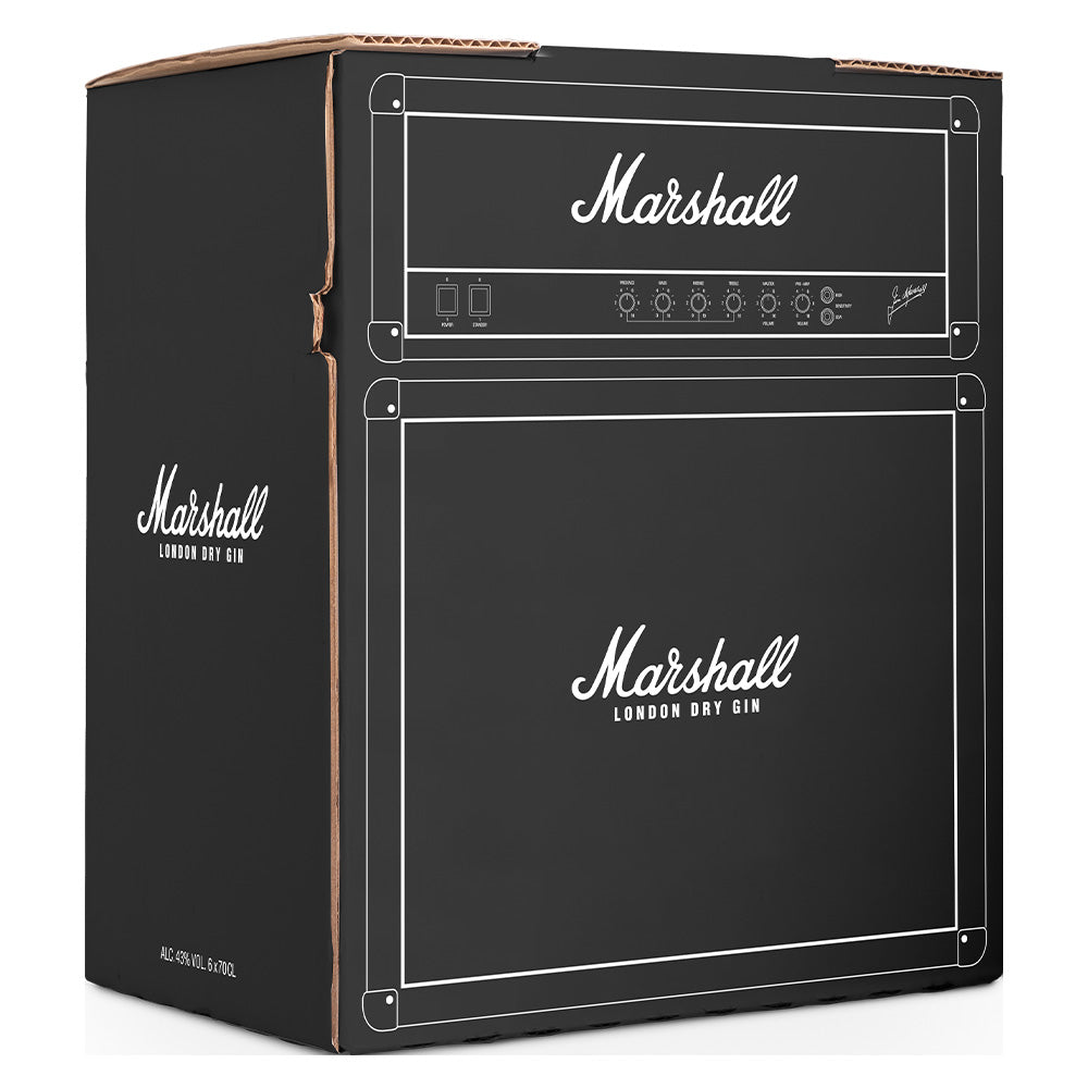 Marshallアンプ型 専用化粧箱入り マーシャル ロンドン ドライ ジン 700ml × 6本セット スピリッツ スウェーデン