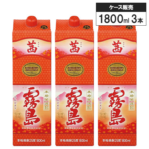 3本セット】本格 芋 焼酎 茜霧島 25% チューパック 1800ml 霧島酒造 いも焼酎 鹿児島県 – SAKE People