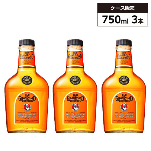 【3本セット】オールド グランダッド ケンタッキー ストレート バーボン 80 プルーフ 40% 750ml ブレンデッドウイスキー アメリカン ウイスキー
