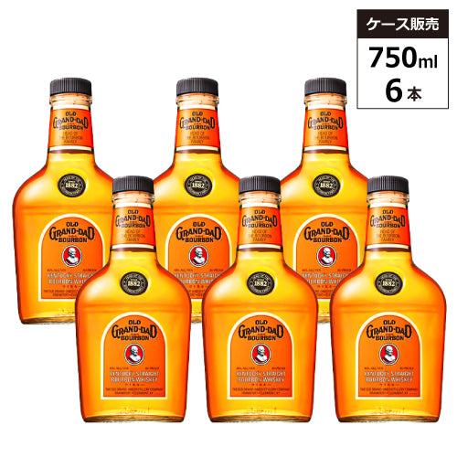 【6本セット】オールド グランダッド ケンタッキー ストレート バーボン 80 プルーフ 40% 750ml ブレンデッドウイスキー アメリカン ウイスキー