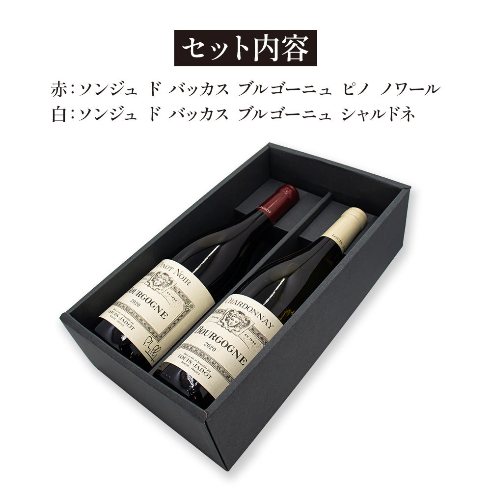 ブルゴーニュワインセット ルイ ジャド 定番紅白ギフトセット ソンジュ ド バッカス ピノノワール/シャルドネ