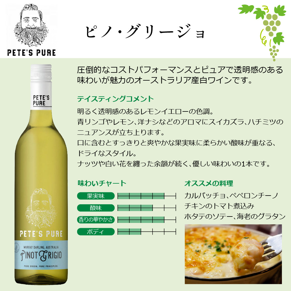 ピーツ ピュア 赤白全6種 ミックスワイン コンプリート 飲み比べセット オーストラリア ニュー サウス ウェールズ