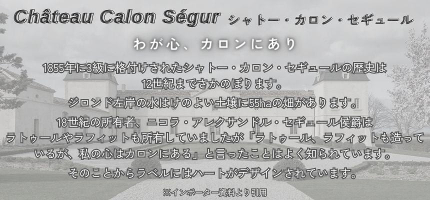 シャトー カロン セギュール 2020 750ml 赤ワイン フランス ボルドー フルボディ