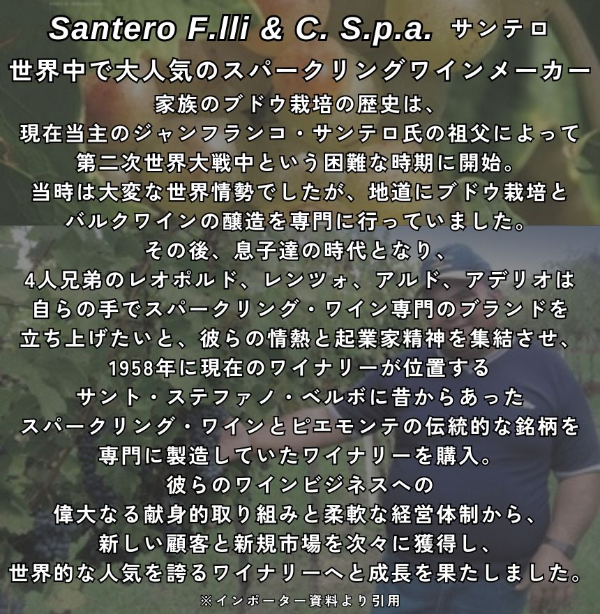 【ケース販売】 サンテロ 天使のアスティ NV 750ml × 12本 イタリア ピエモンテ スプマンテ スパークリング ワイン 白 甘口