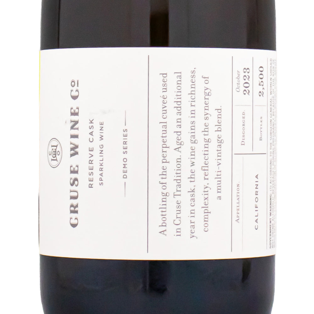 クルーズ ワイン カンパニー スパークリング ワイン リザーヴ カスク デモ シリーズ カリフォルニア NV 750ml 箱なし アメリカ スパークリングワイン 辛口