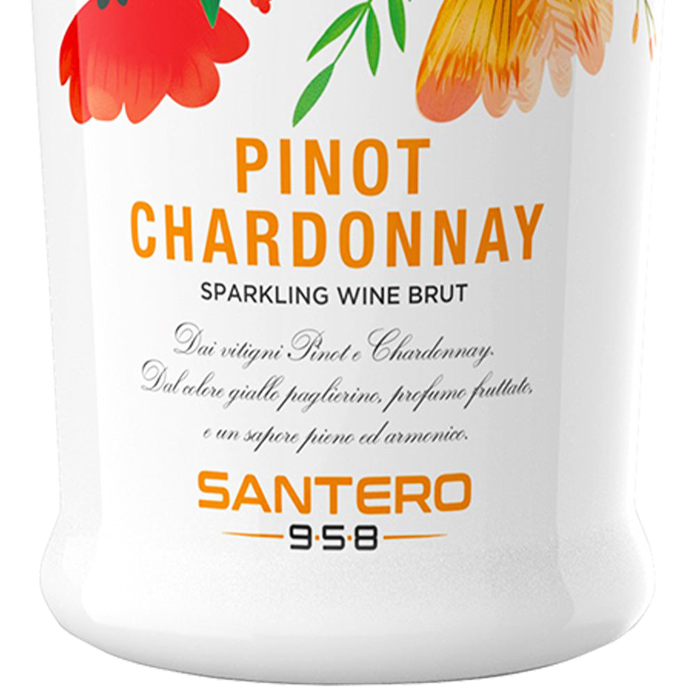サンテロ ピノ シャルドネ フラワ－ボトル NV 750ml 箱なし スパークリング ワイン イタリア ピエモンテ 辛口