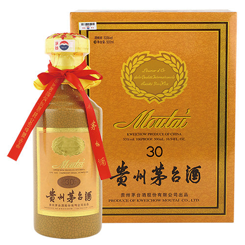 【受注発注】【送料無料 正規品輸入品】 貴州 茅台酒 30年 53% 500ml 化粧箱入り スピリッツ 白酒 中国