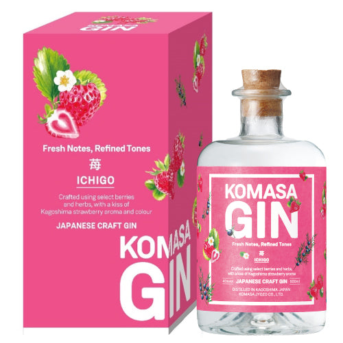 小正醸造 KOMASA GIN 苺 45% 500ml 箱付 国産 スピリッツ クラフトジン