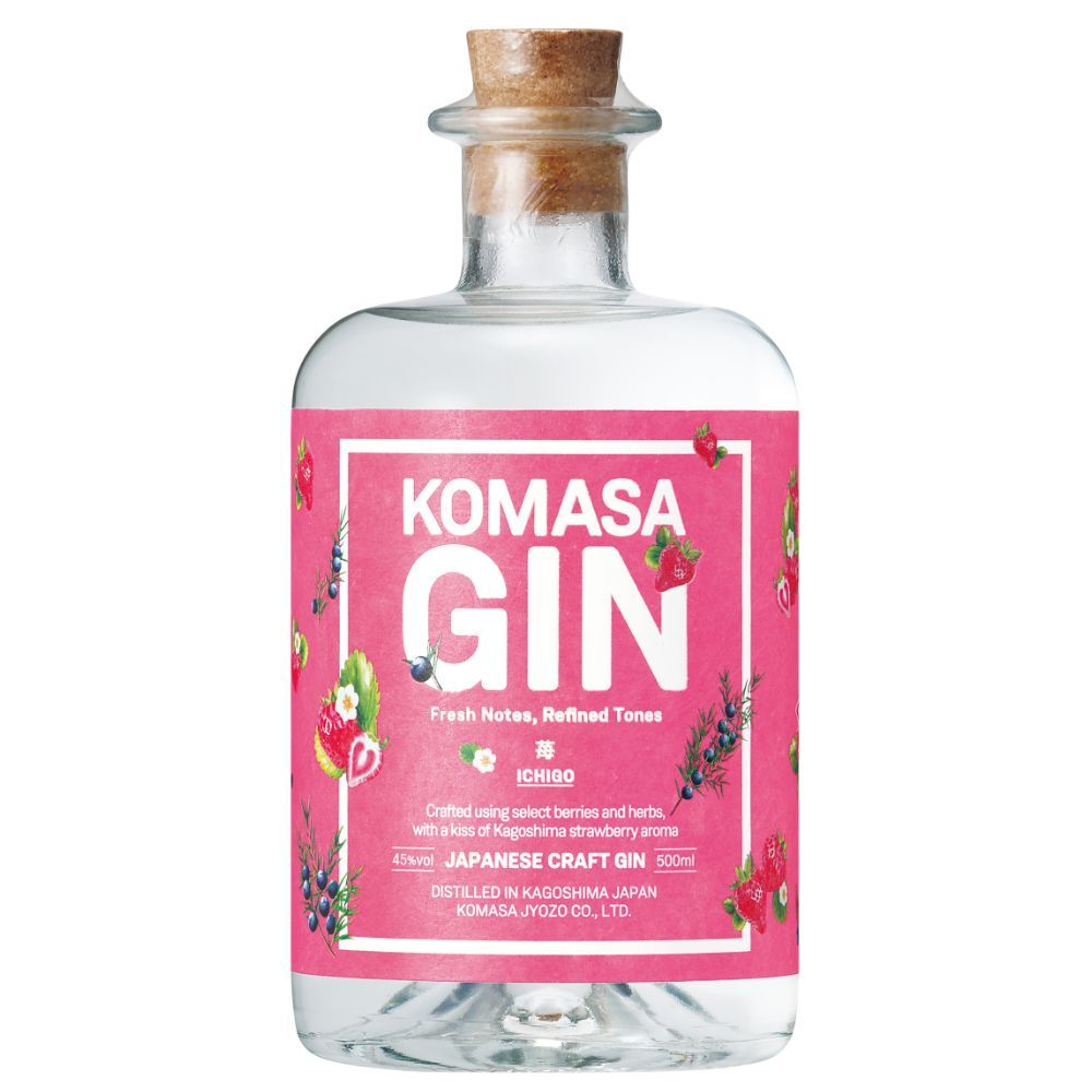 小正醸造 KOMASA GIN 苺 45% 500ml 箱なし 国産 スピリッツ クラフトジン