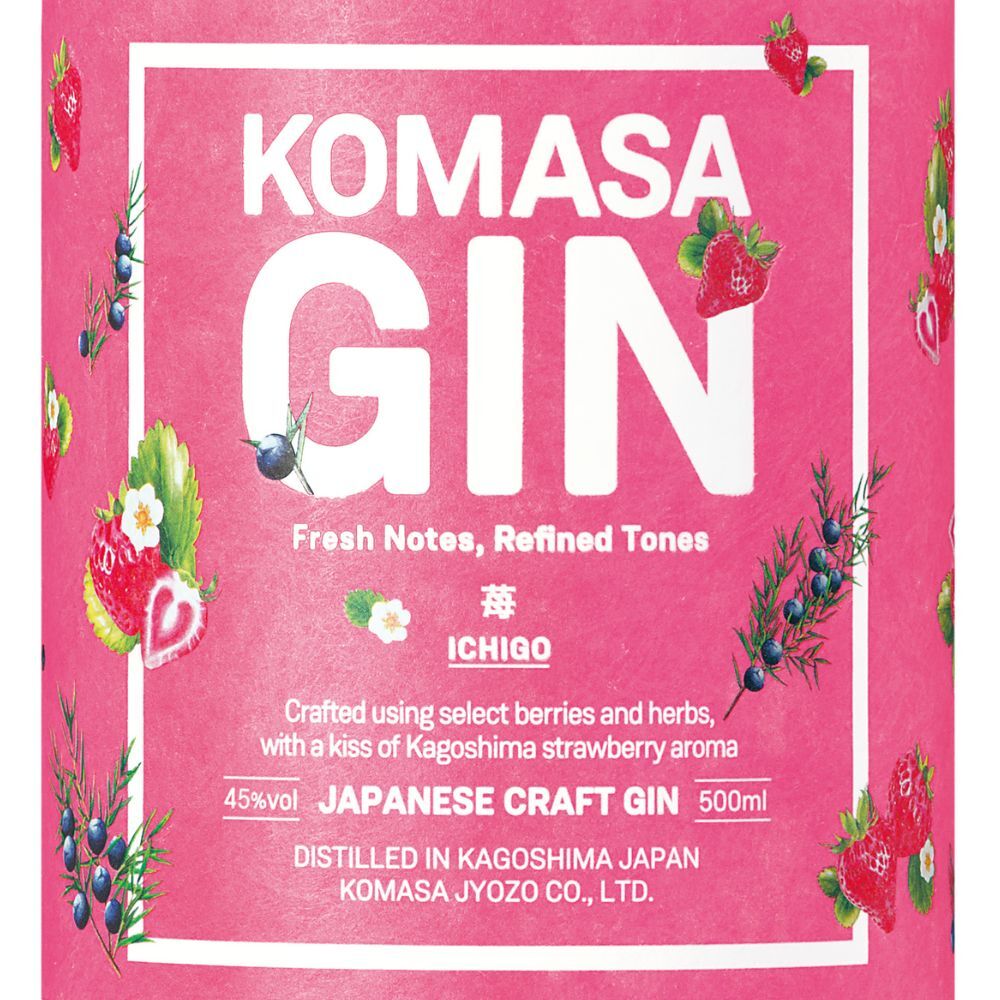 小正醸造 KOMASA GIN 苺 45% 500ml 箱なし 国産 スピリッツ クラフトジン