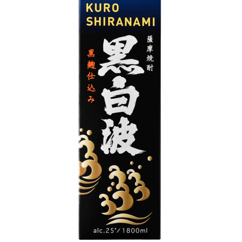 6本セット】本格焼酎 黒白波（くろしらなみ）パック 25% 1800ml 1.8l
