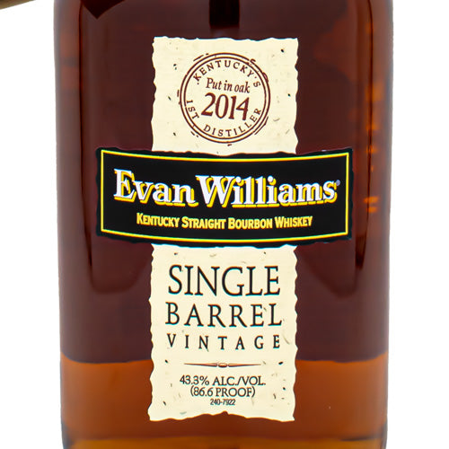 エヴァン ウィリアムス シングルバレル 43.3% 750ml 箱なし バーボン ウイスキー