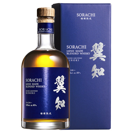 翼知 SORACHI 檜（ヒノキ）樽熟成 40% 500ml シーウィングス 箱付