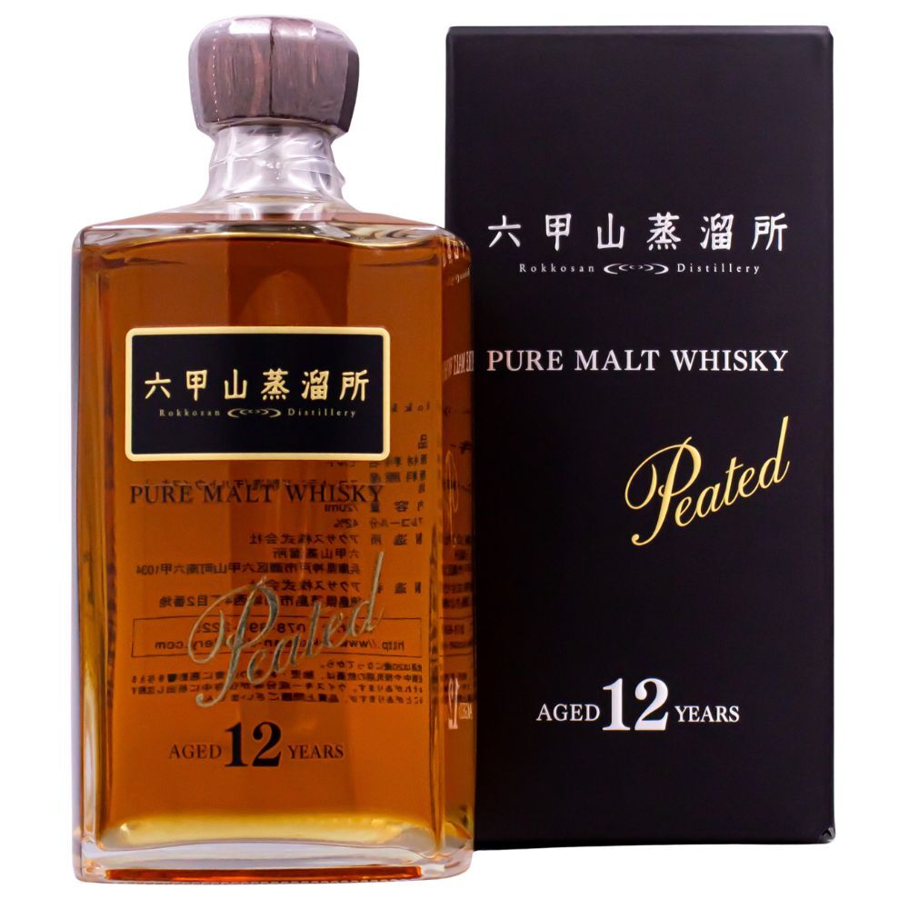 Japanese whiskey！六甲山蒸留所 ピュアモルトウイスキー 六甲山蒸溜所 ピュアモルトウイスキー 12年 ピーテッド 42% 720ml 箱付