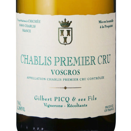 ジルベール ピク エ セ フィス シャブリ プルミエ クリュ ヴォグロ 2022 750ml 白ワイン フランス シャブリ 辛口