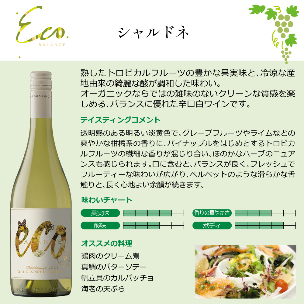 エコバランス フルコンプリートセット オーガニックワイン 飲み比べ 赤白ロゼ ミックス 750ml×9本 チリ