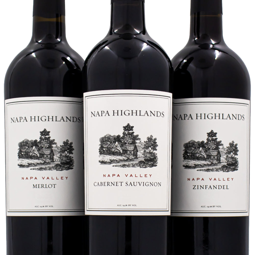 ナパ ハイランズ 赤ワイン3種 フルボディ飲み比べセット 750ml x 3本 赤ワイン アメリカ カリフォルニア ナパ ヴァレー