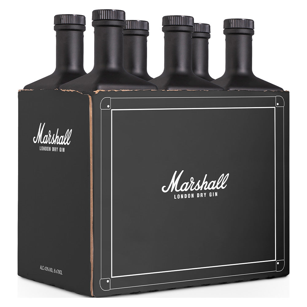 Marshallアンプ型 専用化粧箱入り マーシャル ロンドン ドライ ジン 700ml × 6本セット スピリッツ スウェーデン