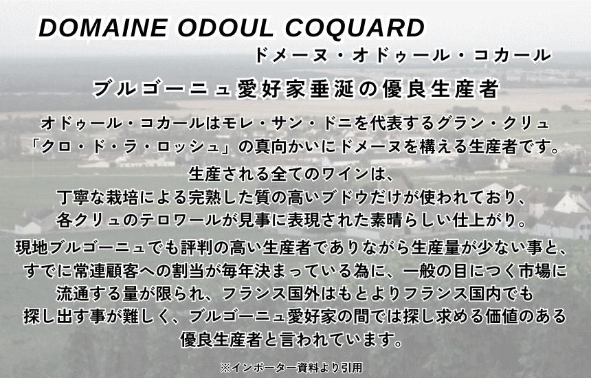 オドゥール コカール ブルゴーニュ コート ドール 2021 750ml 赤ワイン フランス ブルゴーニュ