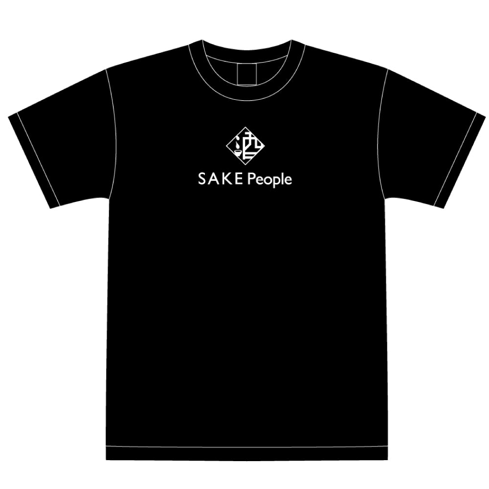 SAKE People ロゴプリント ブラックTシャツ SMLXL 4サイズ