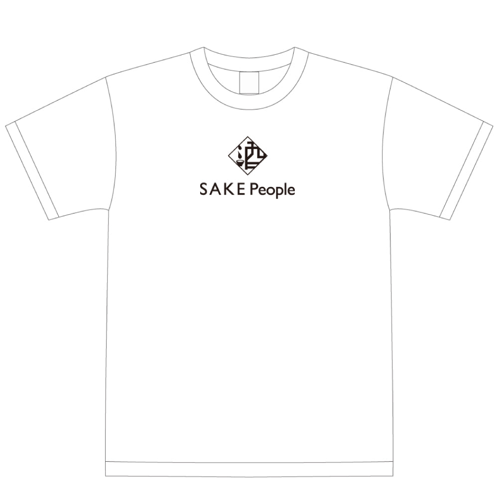 SAKE People ロゴプリント ホワイトTシャツ SMLXL 4サイズ