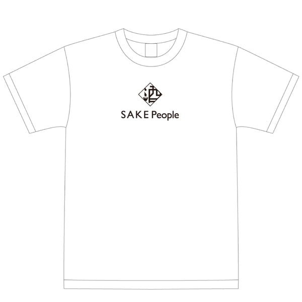 SAKE People ロゴプリント ホワイトTシャツ SMLXL 4サイズ