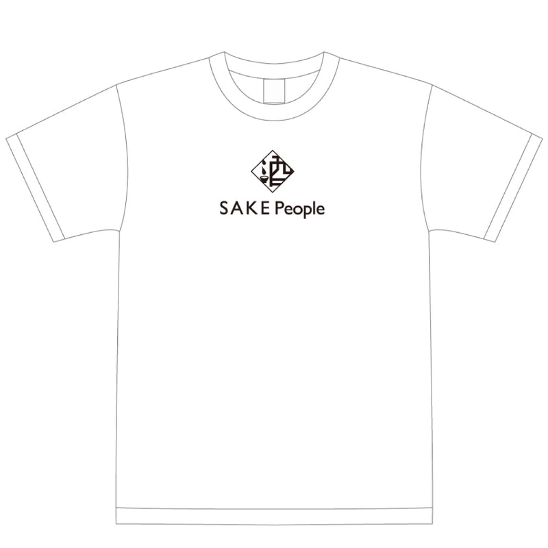 SAKE People ロゴプリント ホワイトTシャツ SMLXL 4サイズ