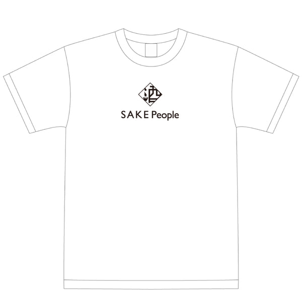 SAKE People ロゴプリント ホワイトTシャツ SMLXL 4サイズ