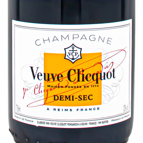 ヴーヴ クリコ ホワイトラベル ドゥミ セック 750ml 箱なし シャンパン