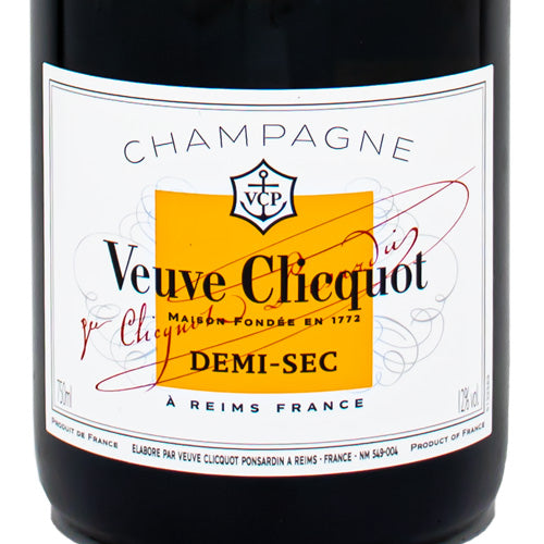 ヴーヴ クリコ ホワイトラベル ドゥミ セック 250周年記念ボトル 750ml 箱なし アウトレット シャンパン