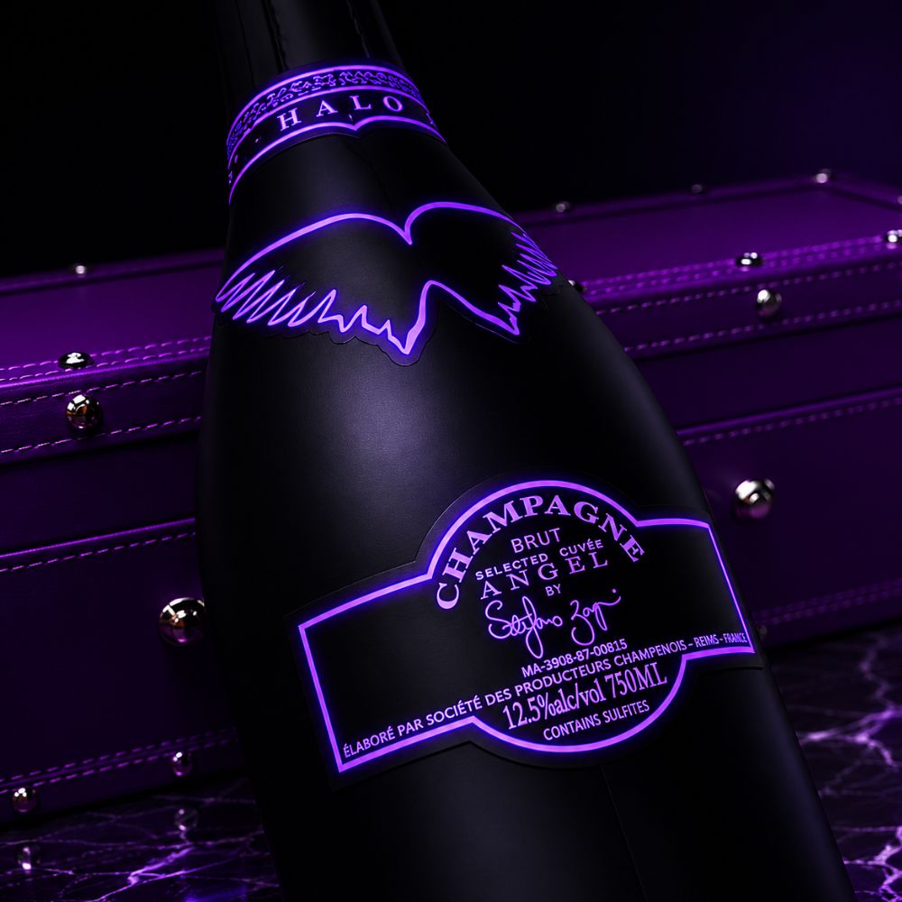 エンジェル シャンパーニュ NV ブリュット ヘイロー パープル 750ml オリジナルケース付 シャンパン アウトレット