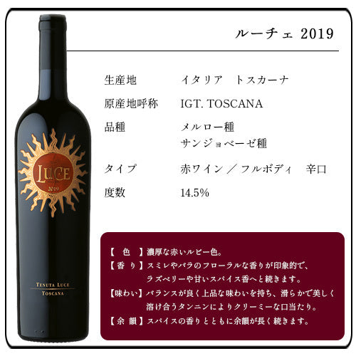 ルーチェ 2019 & ルックス ヴィティス 2017 750ml × 2本 セット 専用化粧箱付 テヌータ ルーチェ 赤ワイン イタリア トスカーナ