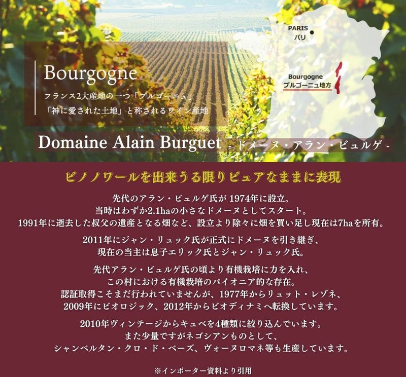 ドメーヌ アラン ビュルゲ シャンベルタン クロ ド ベーズ グラン クリュ 2019 750ml 赤ワイン フランス ブルゴーニュ ミディアムボディ